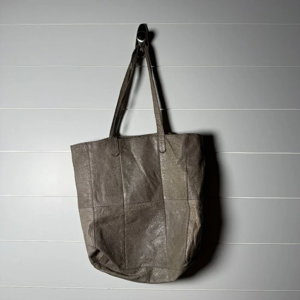 Day & Mood Hobo Gray Bag 100% Leather Two Handle